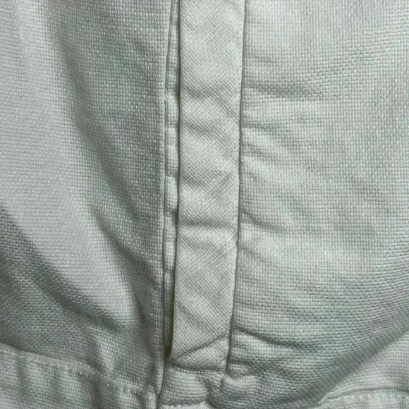 White Cotton Rounded Neck Jacket Size 14 - Picture 6 of 9